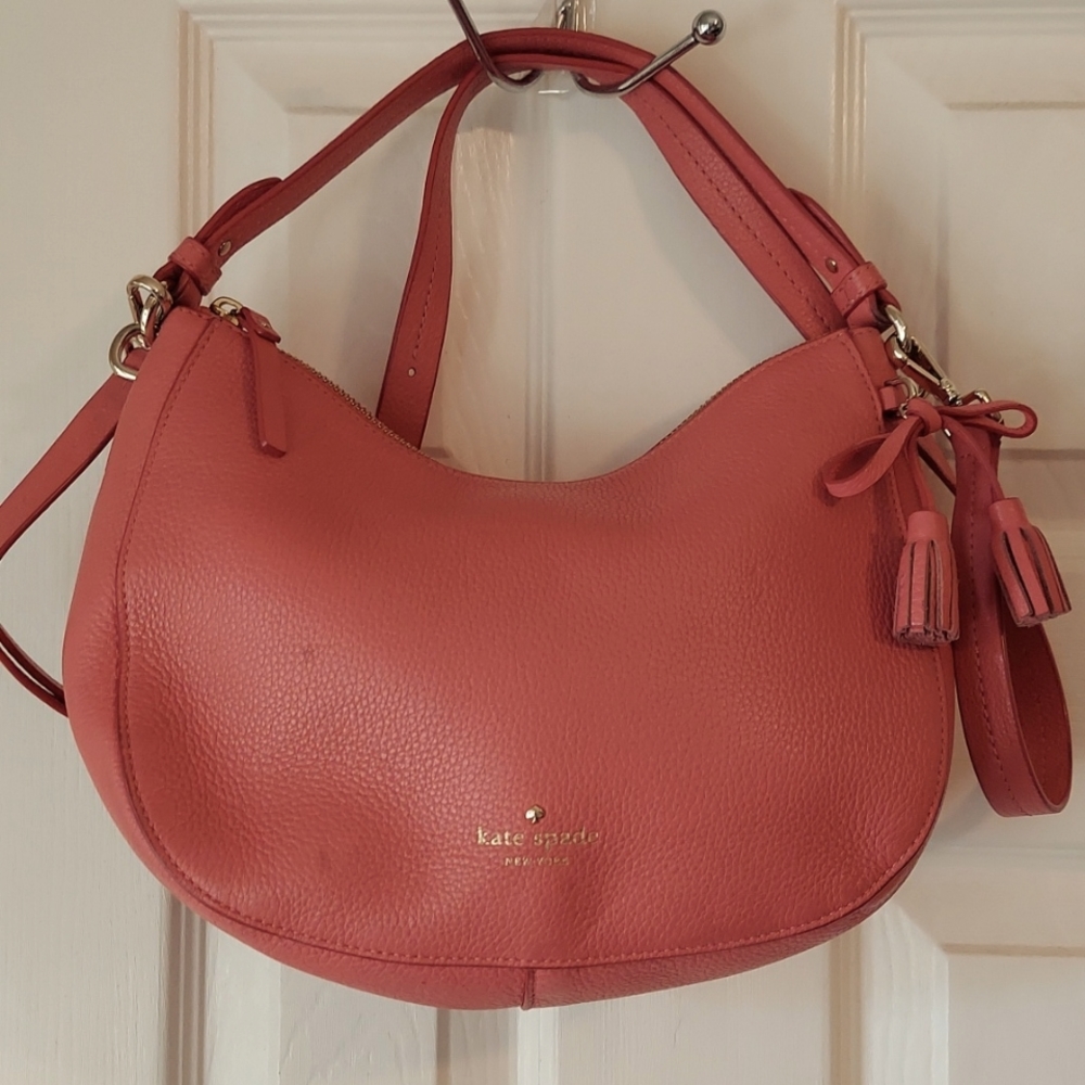 Coral colored Kate Spade crossbody/ handbag